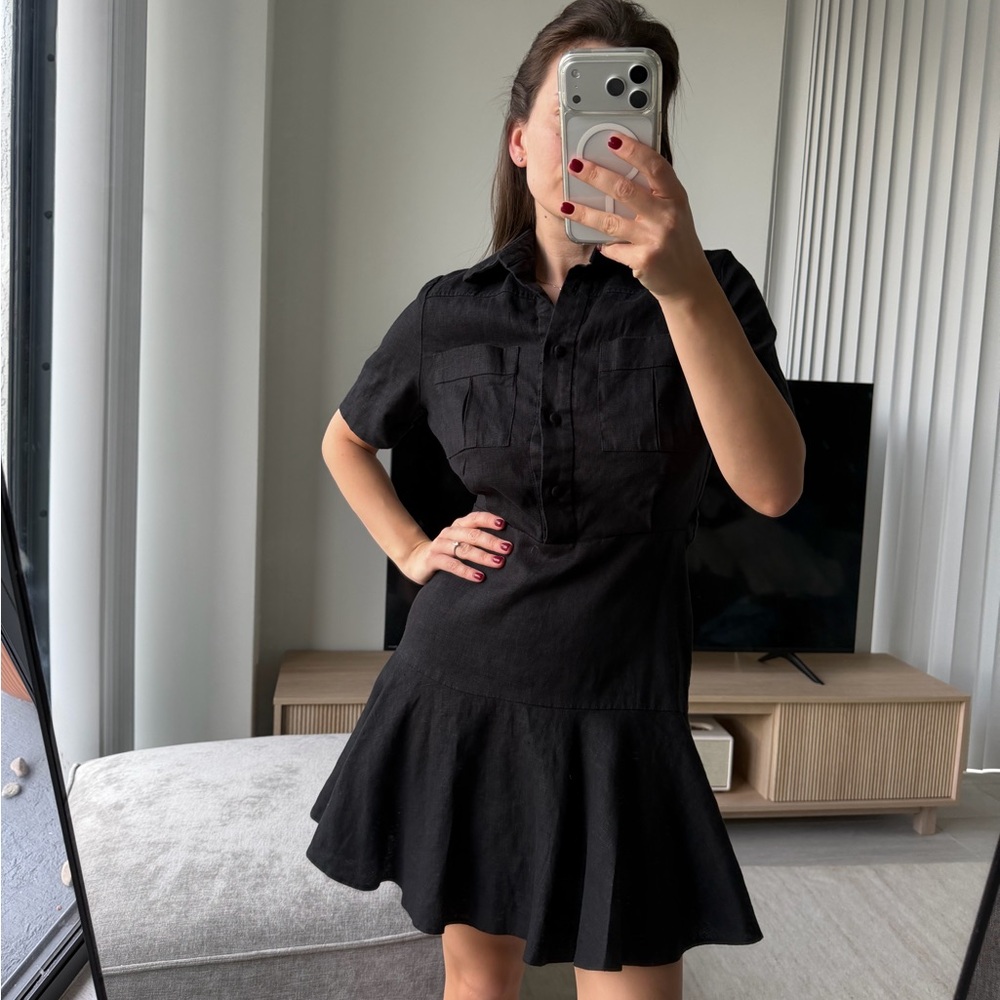 Elegant Black Dress linen